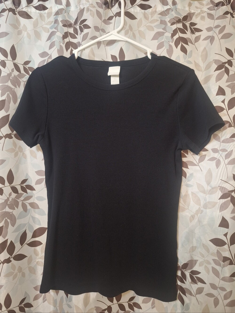 H&M Black Short Sleeve Top Size Large